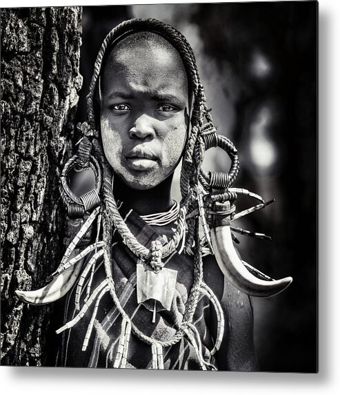 People Metal Print featuring the photograph Enigma by Piet Flour