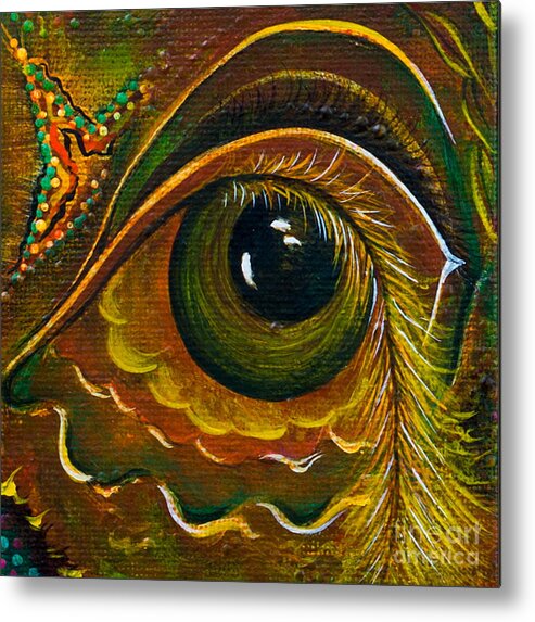 Third Eye Painting Metal Print featuring the painting Enigma Spirit Eye by Deborha Kerr