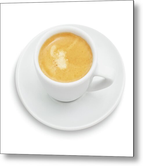 White Background Metal Print featuring the photograph Espresso Coffee Cup by Duxx