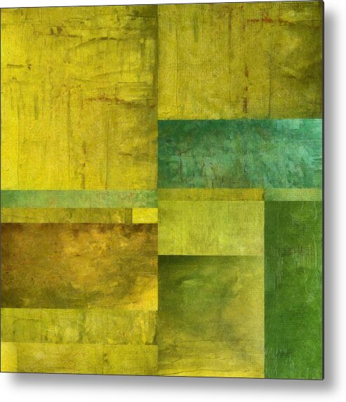 Green Metal Print featuring the painting Essence of Green by Michelle Calkins