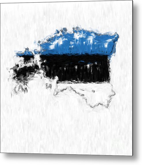 Estonia Metal Print featuring the photograph Estonia Painted Flag Map by Antony McAulay