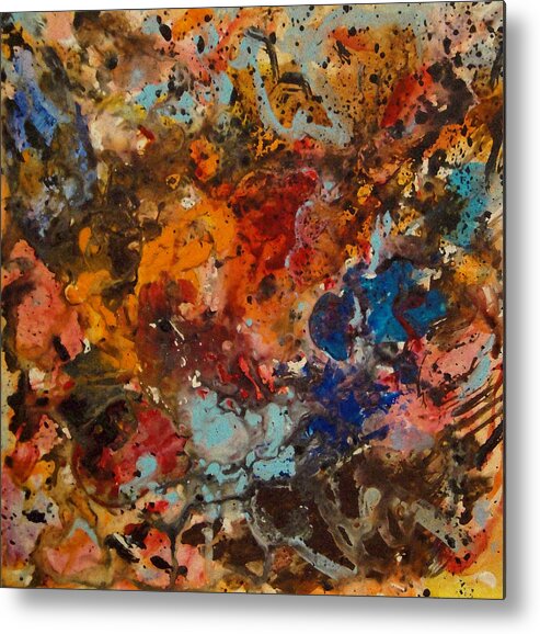 Expressionism Metal Print featuring the painting Explosive Chaos by Natalie Holland