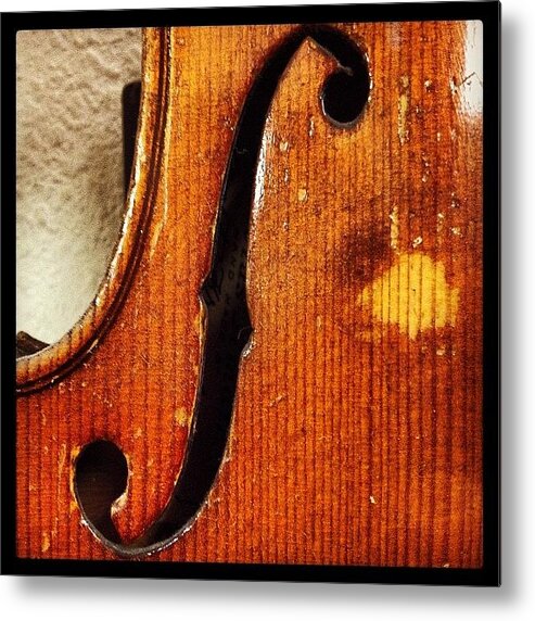 Violin Metal Print featuring the photograph F-hole by Ken Powers