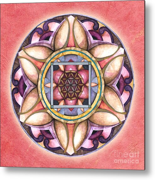 Mandala Art Metal Print featuring the painting Faith Mandala by Jo Thomas Blaine