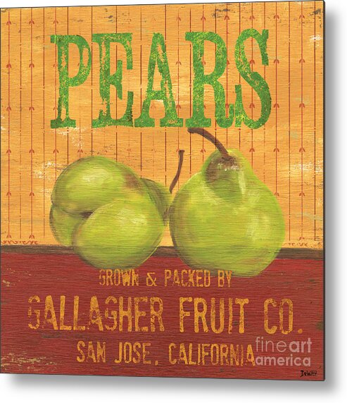 Food Metal Print featuring the painting Farm Fresh Fruit 1 by Debbie DeWitt