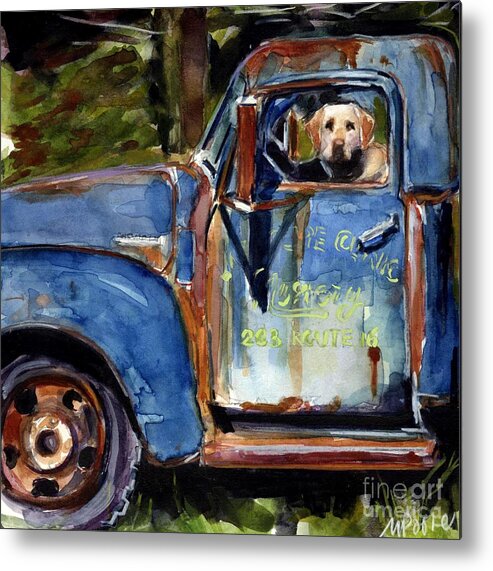 Dog Metal Print featuring the painting Farmhand by Molly Poole
