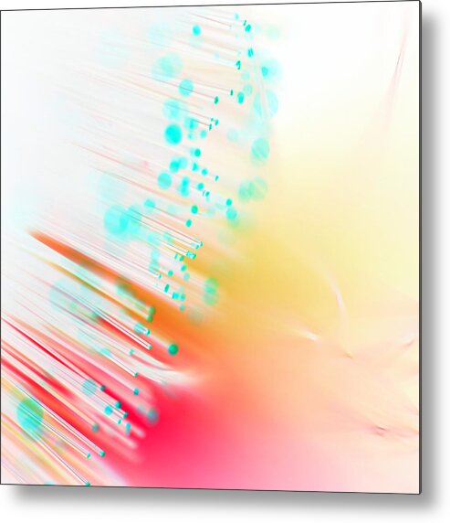 Abstract Metal Print featuring the photograph Fire and Light by Dazzle Zazz