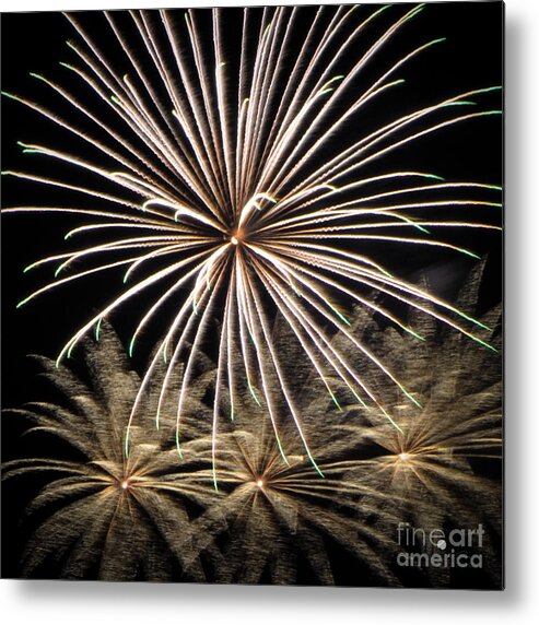 Fireworks Metal Print featuring the photograph Fireworks 4 by Ronald Grogan