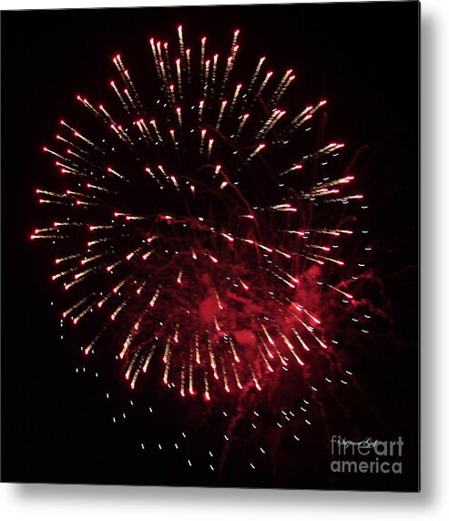 July Metal Print featuring the photograph Fireworks Series IX by Suzanne Gaff