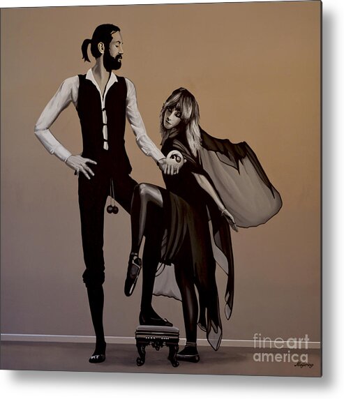 Fleetwood Mac Metal Print featuring the painting Fleetwood Mac Rumours by Paul Meijering