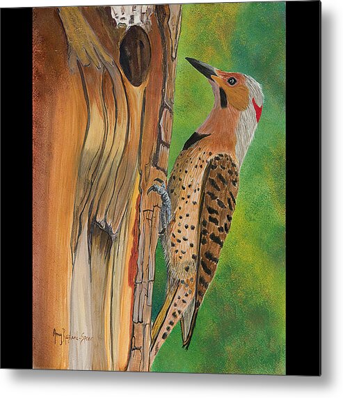 Flicker Metal Print featuring the painting Flicker by Amy Reisland-Speer