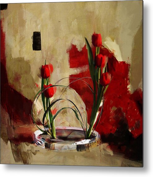 Flower Metal Print featuring the painting Floral 1 by Mahnoor Shah
