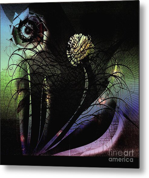 Flowers Metal Print featuring the digital art Floral Fever by Iris Gelbart