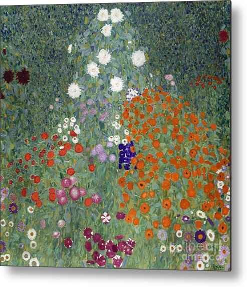 Klimt Metal Print featuring the painting Flower Garden by Gustav Klimt