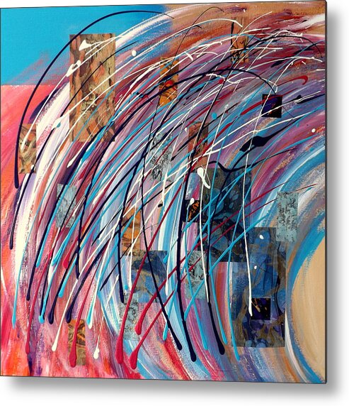 Fluid Motion Metal Print featuring the painting Fluid Motion by Darren Robinson