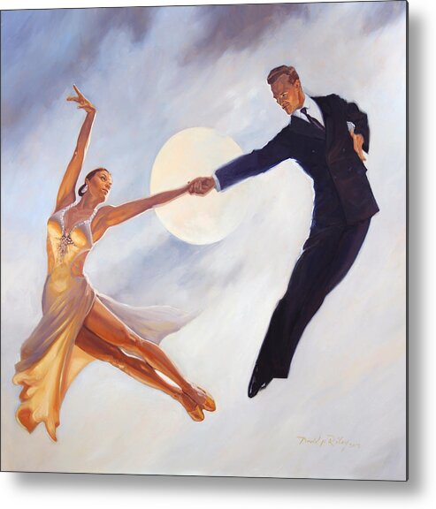 Dance Metal Print featuring the painting Fly Me To The Moon by David Riley