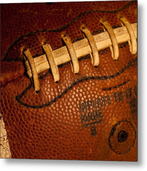 David Patterson Metal Print featuring the photograph Football Laces by David Patterson