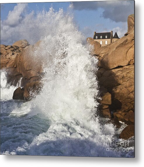 Heiko Metal Print featuring the photograph Force of Breaking Waves by Heiko Koehrer-Wagner