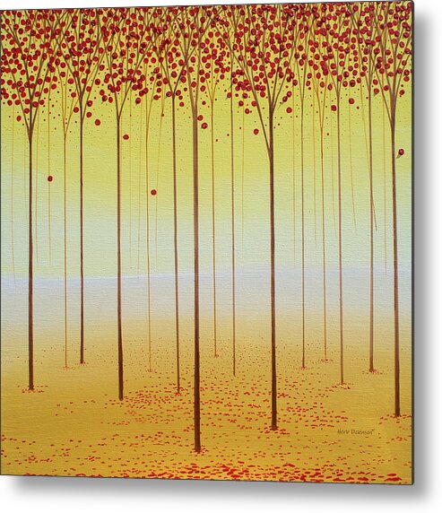 Abstract Metal Print featuring the painting Forest Memories by Herb Dickinson