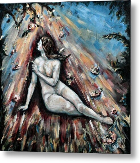 Eve Metal Print featuring the painting Forgiven by Carrie Joy Byrnes