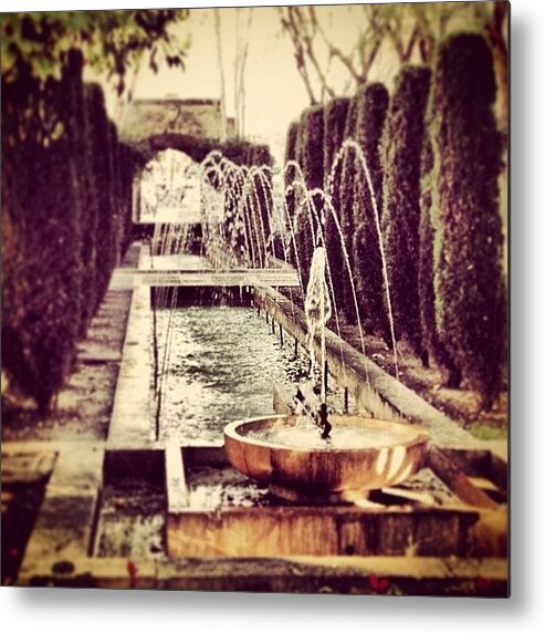 Igersspain Metal Print featuring the photograph #fountains At The #palace #gardens. A by Balearic Discovery