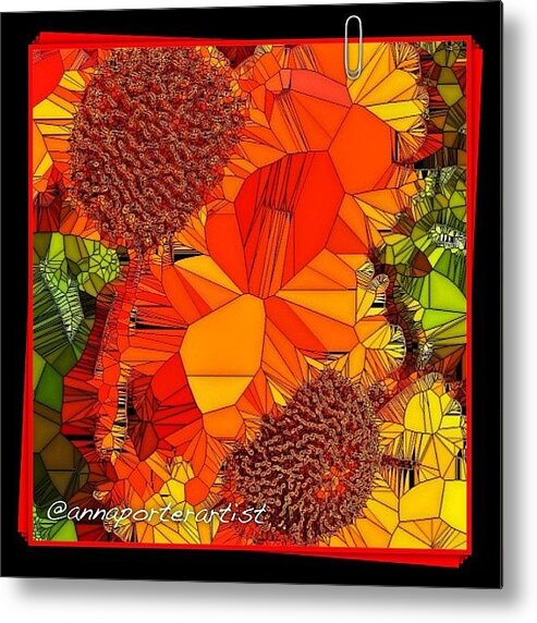 Flowersofinstagram Metal Print featuring the photograph Fractals, A Digital Painting By by Anna Porter