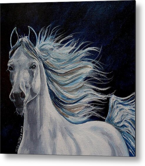 Horse Metal Print featuring the painting Free by Julie Brugh Riffey