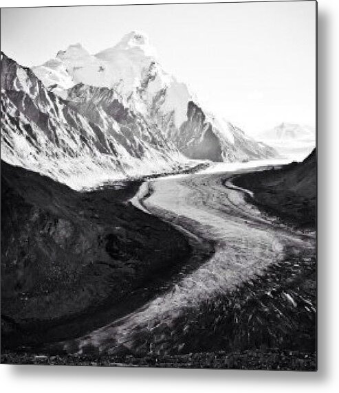 Mountain Metal Print featuring the photograph From Glacier To Mountain Peak by Aleck Cartwright
