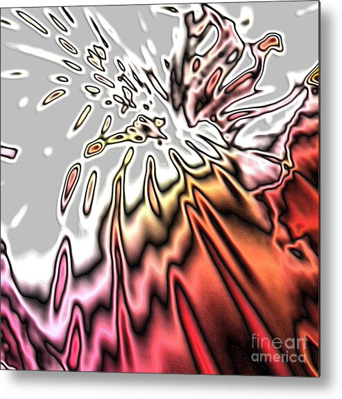 From Grey To Red Metal Print featuring the photograph From Grey to Red. Beautiful Abstract Design by Oksana Semenchenko