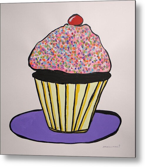 Still Life Metal Print featuring the painting From the Cupcake Cafe by John Williams