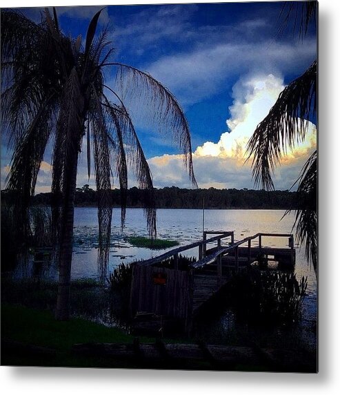 Winterhaven Metal Print featuring the photograph From The Seafood Restaurant We At At In by Rebecca Eilering