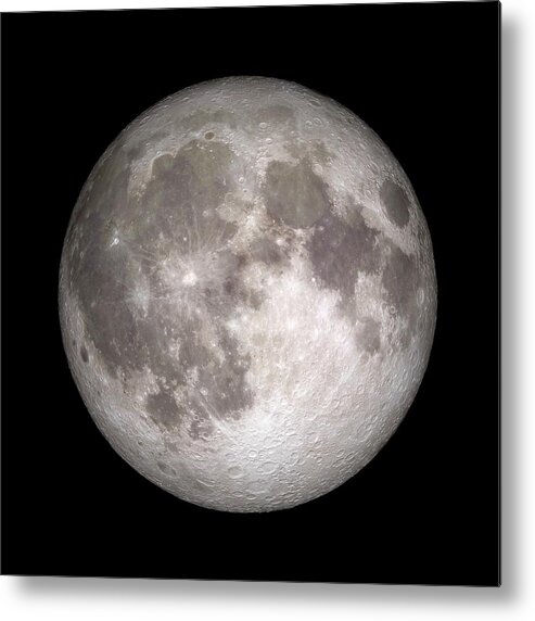 Moon Metal Print featuring the photograph Full Moon by Nasa/gsfc-svs/science Photo Library