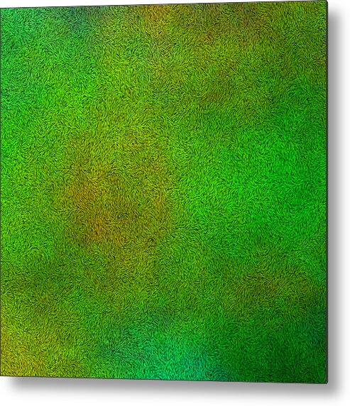 Abstract Metal Print featuring the photograph Furry Green Texture Background by Valentino Visentini
