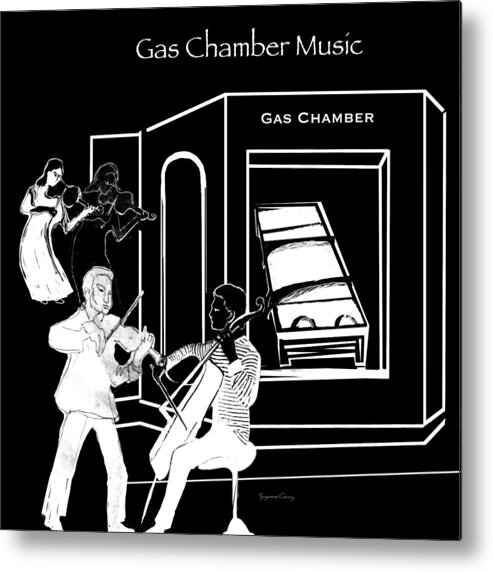 Death Row Metal Print featuring the digital art Gas Chamber Music by Suzanne Giuriati Cerny