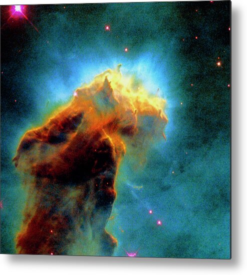 Gas Pillar Metal Print featuring the photograph Gas Pillars In The Eagle Nebula by Nasaesastscij.hester & P.scowen, Asu