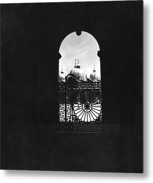 Landscape Metal Print featuring the photograph Gate By Piazza San Marco by Horst P Horst