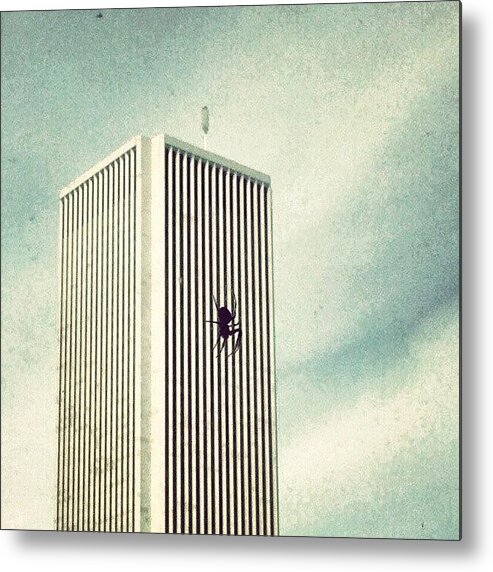  Metal Print featuring the photograph Giant Spider on the Aon Building by Jill Tuinier