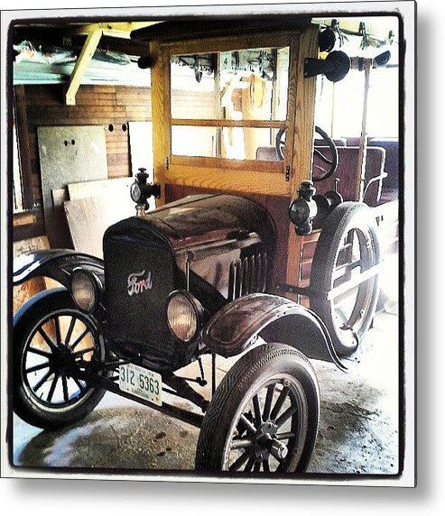 Antique Metal Print featuring the photograph Going For A Spin In A 1922 Ford Model T by Aiden Gilbert