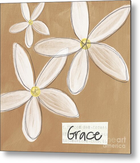 Grace Metal Print featuring the mixed media Grace by Linda Woods