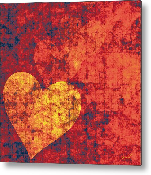 Hearts Metal Print featuring the painting Graffiti Hearts by The Art of Marsha Charlebois