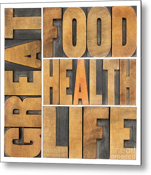 Abstract Metal Print featuring the photograph Great Food Health And Life by Marek Uliasz