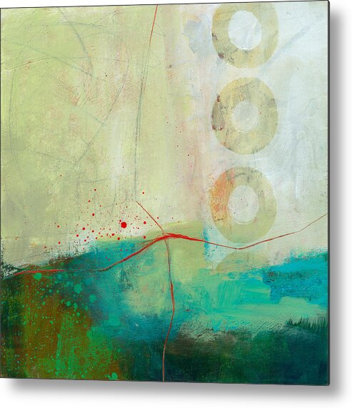 Acrylic Metal Print featuring the painting Green and Red 2 by Jane Davies