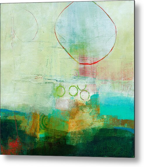 Acrylic Metal Print featuring the painting Green and Red 6 by Jane Davies