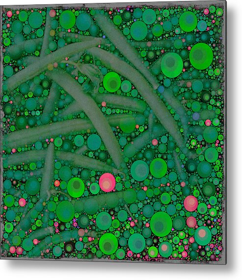 Circles Metal Print featuring the digital art Green Beans by Dorian Hill