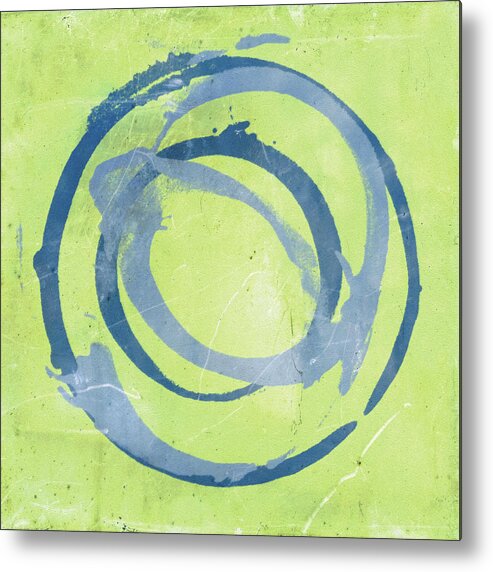 Green Metal Print featuring the painting Green Blue by Julie Niemela