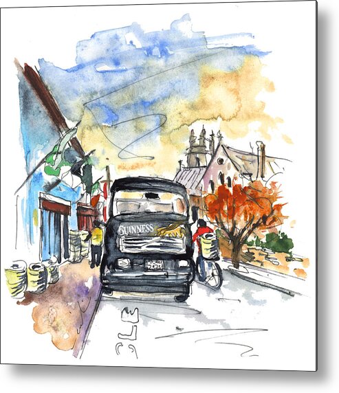 Travel Metal Print featuring the painting Guinness Delivery in Howth by Miki De Goodaboom