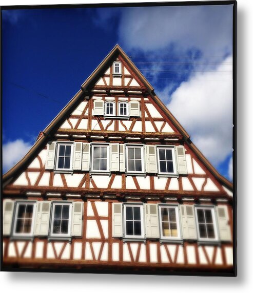 Half-timbered Metal Print featuring the photograph Half-timbered house 03 by Matthias Hauser