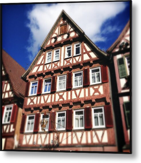 Half-timbered Metal Print featuring the photograph Half-timbered house 10 by Matthias Hauser