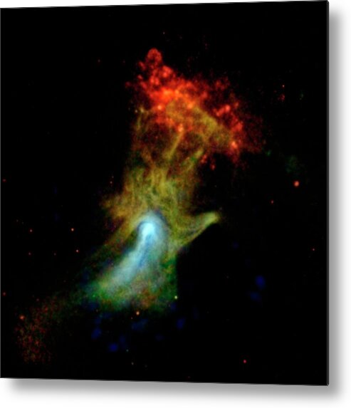 Nobody Metal Print featuring the photograph Hand Of God Pulsar Wind Nebula by Nasa/jpl-caltech/mcgill
