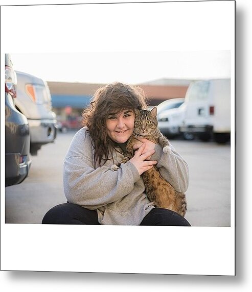  Metal Print featuring the photograph Hannah Found A Cat In A Parking Lot by Bridget Reyes